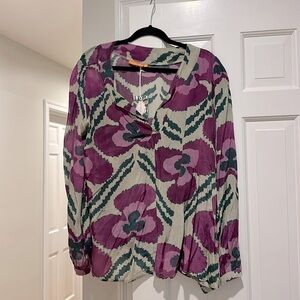 Oliphant viscose blouse, size XL, new with tags